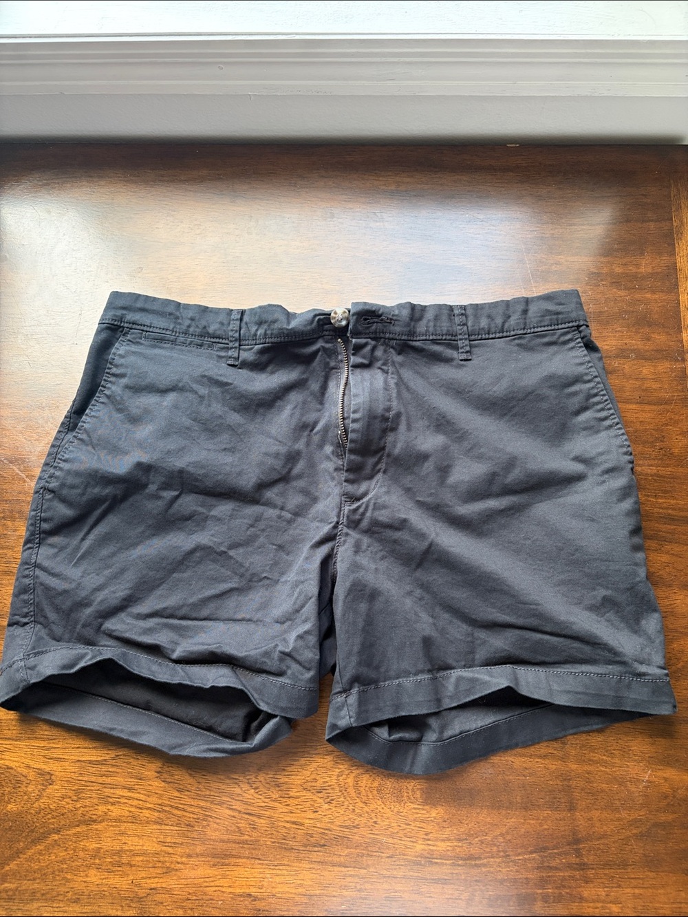 Goodfellow & Co Black Shorts with Striped Waistband Lining